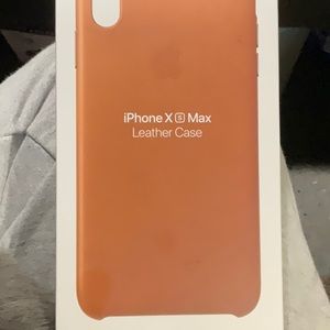 Genuine Official Apple iPhone XS Max Leather Case - Saddle Brown - New